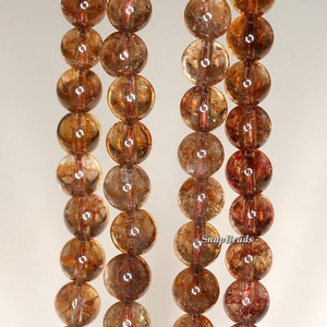 7mm Smoky Quartz Gemstone Round Loose Beads 7.5 inch Half Strand LOT 1,2 and 6 (90191788-B40-584)