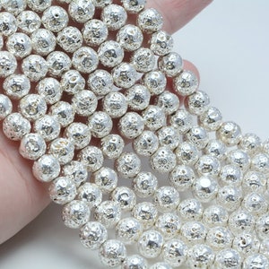 4mm Silber vergoldet Lava Edelstein Grade AAA Runde lose Perlen 14,5 Zoll voll Strang LOT 1,2,6,12 und 50 (80005699-476)