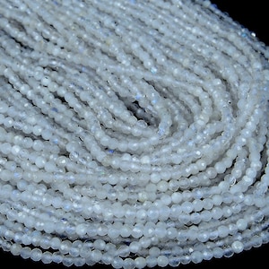 2MM  Rainbow Moonstone Gemstone Grade AAA Micro Faceted Round Beads 14.5 inch Full Strand BULK LOT 1,2,6,12 and 50 (80008853-P11)