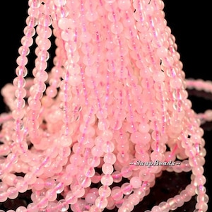 2mm Sweet Juliet Rose Quartz Gemstone Round 2mm Loose Beads 16 inch Full Strand LOT 1,2,6,12 and 50 (90107842-107)