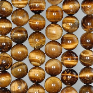 12mm Cognac Tiger Eye Edelstein gelb Grade AB Runde lose Perlen 15,5 Zoll voll Strang LOT 1, 2 und 6 (90186193-732)