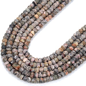 9X6MM Natural Argentina Rhodochrosite Gemstone Grade A Faceted Rondelle Loose Beads BULK LOT 1,2,6,12 and 50 (D346)