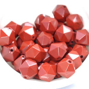 8MM Red Jasper Beads Star Cut Faceted Grade AAA Genuine Natural Brazil Gemstone Loose Beads 14.5&quot; LOT 1,3,5,10 and 50 (80005141-M15)