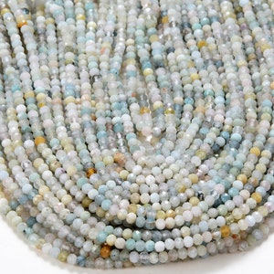 4MM Natürliche Morganit Edelstein Grade AA Micro Facettierte Runde Perlen 15 Zoll Vollstrang BULK LOT 1,2,6,12 und 50 (80016238-P51)