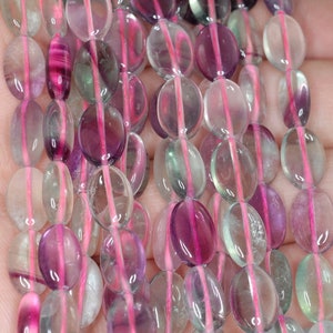 14X10mm Rainbow Fluorite Gemstone Grade AA Oval Beads 15.5 inch Full Strand BULK LOT 1,2,6,12 and 50 (90187698-691)