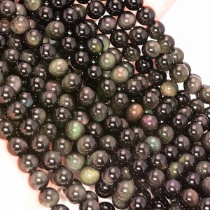 Regenbogen-Obsidian Gemstone Grade AAA 6mm 8mm Runde Loose Perlen 15 Zoll Full Strand LOT 1, 2, 6, 12 und 50