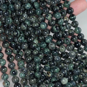 8mm Kambaba Jasper Gemstone Green Round 8mm Loose Beads 15.5 inch Full Strand LOT 1,2,6,12 and 50 (90183753-370)
