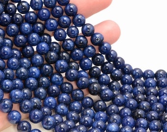 Blue Sapphire Quartz Gemstone Round 8mm 10mm 12mm Loose Beads 15.5 inch Full Strand (A265)