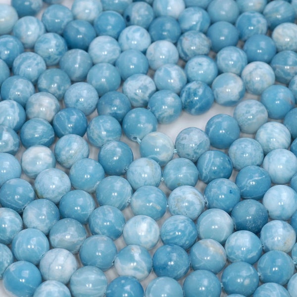 6mm Larimar Quartz Gemstone Grade AAA Sky Blue Round Loose Beads 15.5 inch Full Strand LOT 1,2,6,12 and 50 (80004696-921)