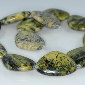 34 x 24MM Yellow Turquoise Gemstone  Nugget Loose Beads 16 inch Full Strand LOT 1,2,6,12 and 50 (90184734-A123)
