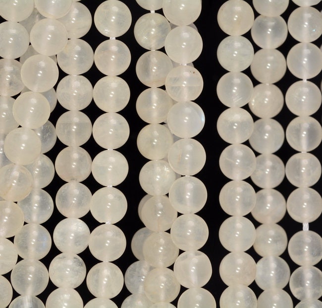 thumbnail interactive-video image 1 of Genuine Rainbow Moonstone Beads – Grade AA, Round Loose Beads, 4mm, 0.8-1mm Hole, Unbranded 1 of 6