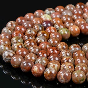 Natural Brown Green Australian Opal Gemstone Grade A Round 7MM 8MM Loose Beads BULK LOT 1,2,6,12 and 50 (D309)