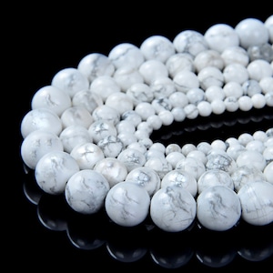 Genuine Natural Howlite Turquoise Gemstone Grade Aa Round 6mm 8mm 10mm 12mm Loose Beads 15 inch Full Strand BULK LOT 1,2,6,12 and 50