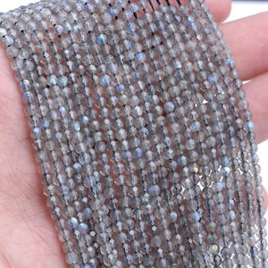 3mm Labradorite Gemstone Grade AAA Light Faceted Round Loose Beads 15.5 inch Full Strand LOT 1,2,6,12 (90183430-785)
