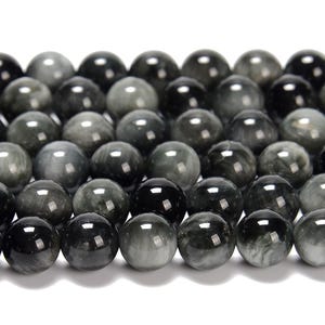Natural Hawk Eye, Eagle Eye Gemstone Grade AAA Round 8MM Loose Beads BULK LOT 1,2,6,12 and 50 (D607)