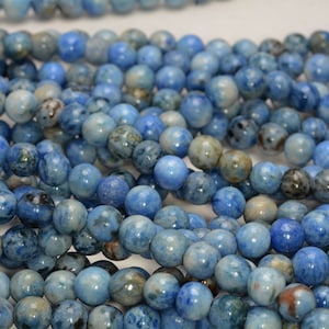 8MM Blaue Jade Edelstein Runde Perlen 15 Zoll Vollstrang BULK LOT 1,2,6,12 und 50(80010317-M45)