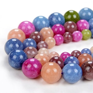 Mix Color Quartz Gemstone Grade AAA Round 6MM 8MM 10MM Loose Beads BULK LOT 1,2,6,12 and 50 (D43)