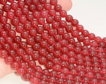 Collana Perline Pietra Preziosa Rondelle Giada Rossa Brasile 2x4 Mm - Foto 13