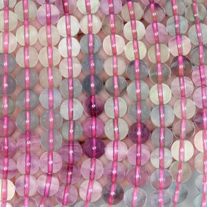 7mm Rainbow Fluorite Gemstone Grade AAA Round Beads 15.5 inch Full Strand BULK LOT 1,2,6,12 and 50 (90187765-686)