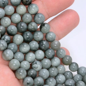 8mm Hawk&#39;s Eye Gemstone Grey Grade AA Round 8mm Beads 15.5 inch Full Strand LOT 1,2,6,12 and 50 (90184710-841)