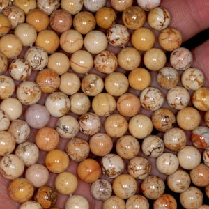 Echte Natur Gelb Türkis Rund 4mm 6mm 8mm 10mm 12mm Grade Aa