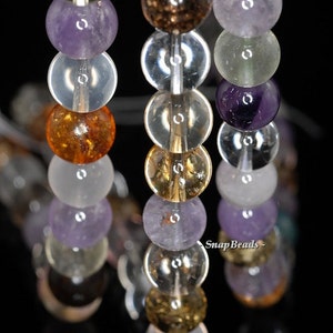 12mm Mix Quartz Gemstone Round Loose Beads 7.5 inch Half Strand LOT 1,2,6 and 12 (90191186-B27-548)