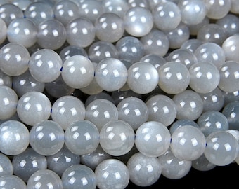Natürliche Silber Grau Sonnenstein Edelstein Grade AAA Runde 6MM 8MM Lose Perlen BULK LOT 1,2,6,12 und 50 (D67)