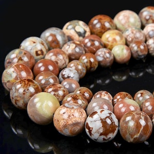 Natural Australian Opal Gemstone Grade AA Round 6MM 7MM 8MM 9MM 10MM Loose Beads BULK LOT 1,2,6,12 and 50 (D310)