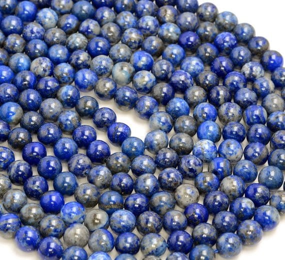 Natürlicher Lapislazuli, 8 Mm, Rund, 15 Zoll, Voller Strang, Ca