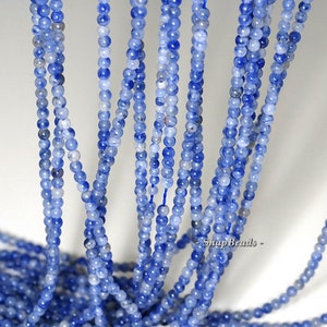 2MM Blueberry Sodalite Gemstone Round 2MM Loose Beads 16 inch Full Strand LOT 1,2,6,12 and 50 (90113971-107 - 2mm A)