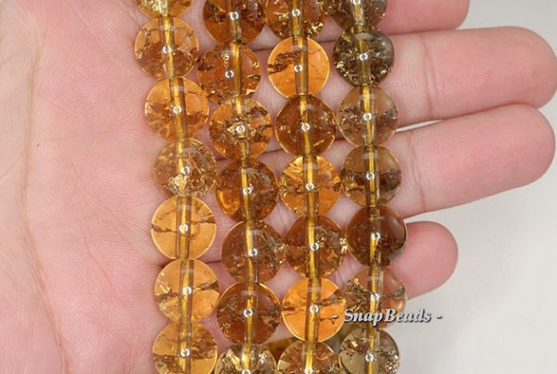 FREE USA Ship 12mm Lemon Quartz Grade A Gemstone Round Loose Beads 7 inch Half Strand LOT 1,2 and 6 90144087-B12-521