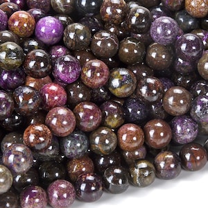 Natural Atlantisite Stichtite Gemstone Grade AA Round 6MM 7MM 8MM 10MM Loose Beads BULK LOT 1,2,6,12 and 50 (D531)
