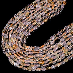 Natural Ametrine Gemstone Pebble Nugget 6-8MM 8-10MM Loose BeadsBULK LOT 1,2,6,12 and 50 (D466)