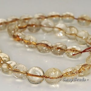 11mm Lemon Smoky Quartz Gemstone Flat Round Loose Beads 7.5 inch Half Strand LOT 1,2,6 and 12 (90144194-B22-539)