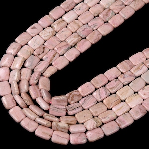 Natural Argentina Rhodochrosite Gemstone Grade A Rectangle 16x12MM 18X13MM 20X15MM Loose Beads  (D353)