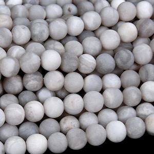Natural Matte White Crazy Lace Agate Gemstone Round 4MM 6MM 8MM 10MM Loose Beads BULK LOT 1,2,6,12 and 50 (D547)