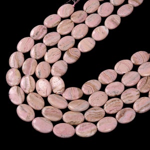 Natural Argentina Rhodochrosite Gemstone Grade A Oval 11X8MM 16X12MM 18X13MM 20X15MM 25X18MM Loose Beads BULK LOT 1,2,6,12 and 50 (D352)