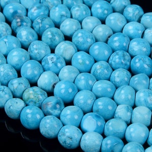 6MM Blue Turquoise Gemstone Nugget Round Beads 15 inch Full Strand BULK LOT 1,2,6,12 and 50 (80016517-D294)