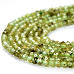 Natürliche Peridot Edelstein Grade AA 2MM Micro Facettierte runde Perlen 15 Zoll Voller Strang BULK LOT 1,2,6,12 und 50 (80018522-P101)