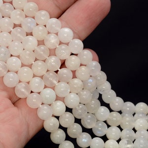 8mm Rainbow Moonstone Gemstone Grade AA Round 7-8mm Loose Beads 15.5 inch Full Strand LOT 1,2,6,12 and 50 (80005568-471)