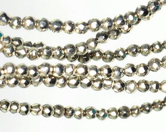 2mm Palazzo Iron Pyrite Gemstone Grade AA Faceted Round 2mm Loose Beads 16 inch Full Strand LOT 1,2,6,12 and 20 (90114687-107 - 147)