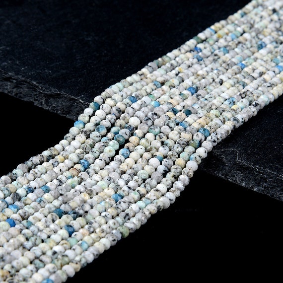 3X2MM Pietra Naturale K2 Gemma Di Grado A Micro Perle Rondelle - Foto 8