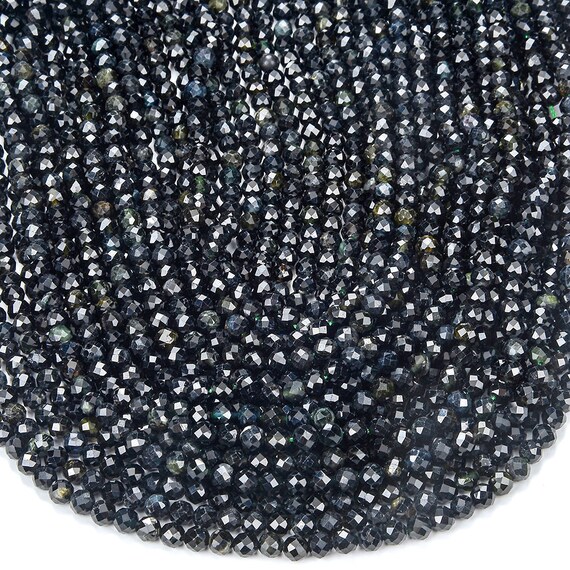 Tormalina Nera Naturale Micro Sfaccettata Forma Rotonda 2MM