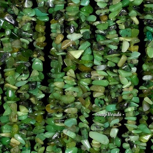 6x3mm-4x2mm Chrysoprase Gemstone Green Pebble Chips Loose Beads 15.5 inch Full Strand LOT 1,2,6,12 and 50 (90188750-83)