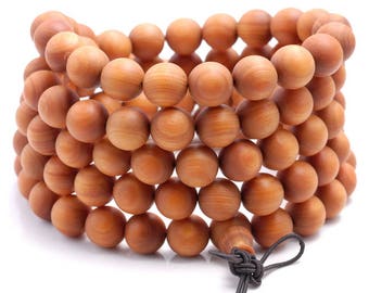 10mm 108PCS Aromatic Oily  Thuja Sutchuenensis Prayer Buddha Mala Meditation Beads Round Loose Beads LOT (80003447-W1)