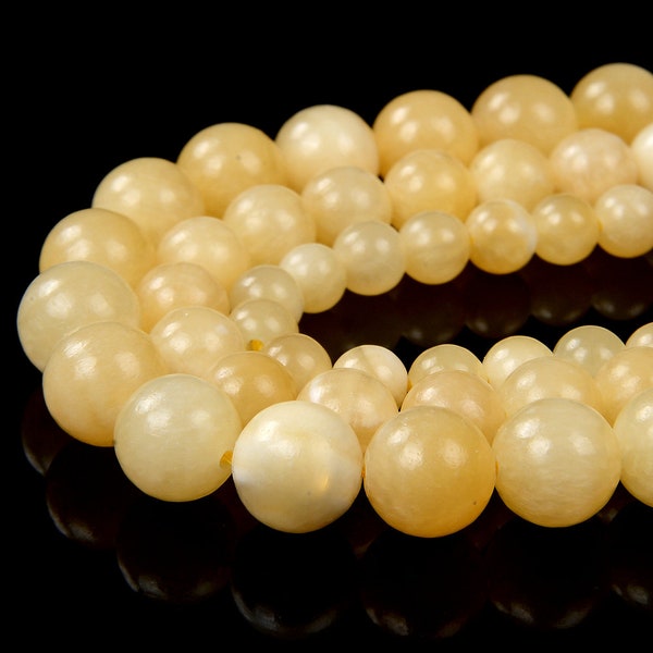 Natural Honey Calcite Gemstone Grade A Yellow Orange 4mm 6mm 8mm 10mm Round Loose Beads BULK LOT 1,2,6,12 and 50 (A235)