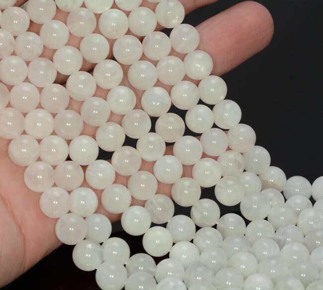 8mm Regenbogen Mondstein Edelstein Grade AAA Runde 8mm Lose Perlen 15 Zoll Voller Strang (80005812-94) - Österreich