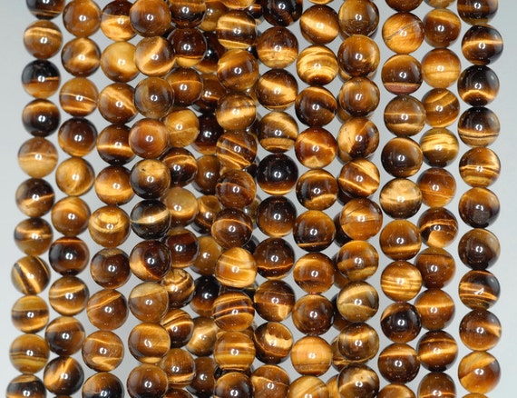 12MM DARK COGNAC TIGER EYE GEMSTONE GRADE AB ROUND LOOSE BEADS 15.5/"