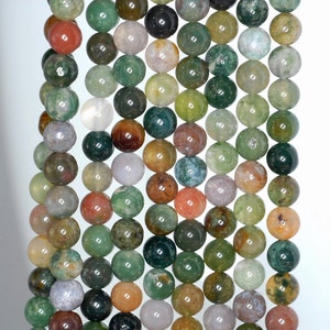4mm Botanical Moss Agate Gemstone Green Round Loose Beads 15.5 inch Full Strand LOT 1,2,6,12 and 50 (90184128-356)