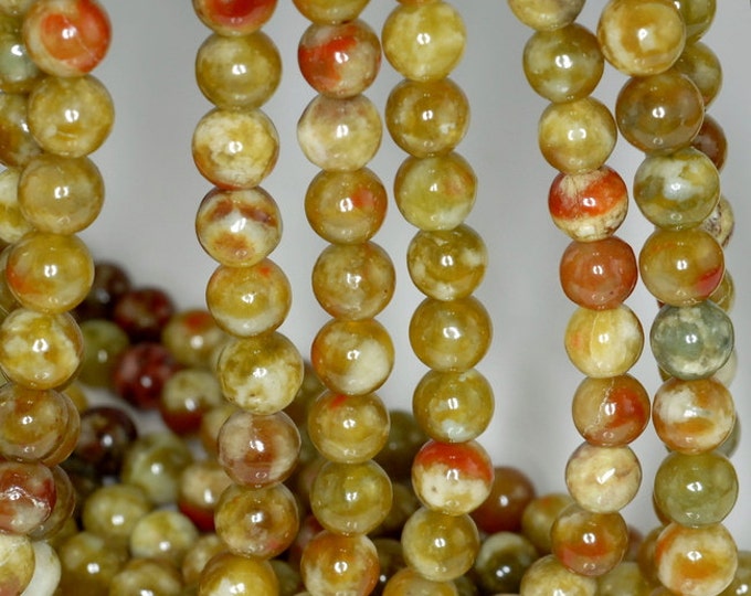 8mm Russian Serpentine Gemstone Grade AAA Green Red Round 8mm Etsy